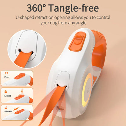 Automatic Retractable Dog LED Leash