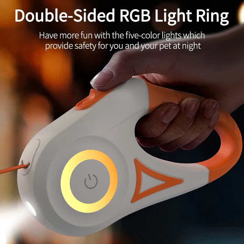 Automatic Retractable Dog LED Leash